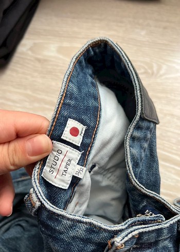 Erkek Mavi Rahat Kesim Kot Pantolon - Görsel 5