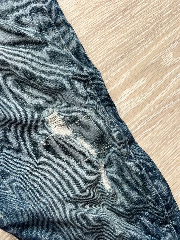 Erkek Mavi Rahat Kesim Kot Pantolon - Görsel 4