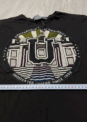 Siyah Baskılı Erkek Tişört - Görsel 7