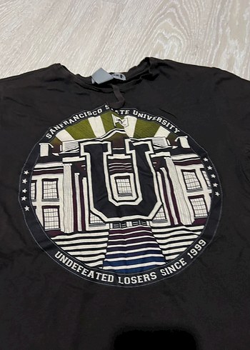 Siyah Baskılı Erkek Tişört - Görsel 5