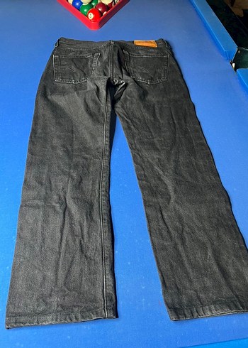 Siyah Bol Kesim Erkek Denim Pantolon - Görsel 2