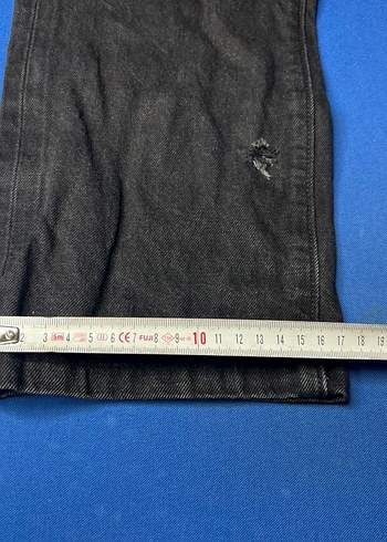 Siyah Bol Kesim Erkek Denim Pantolon - Görsel 7