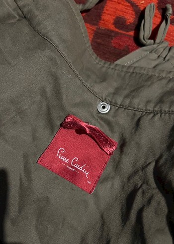 Kadın Haki Kamuflaj Kuşaklı Uzun Ceket - Görsel 4