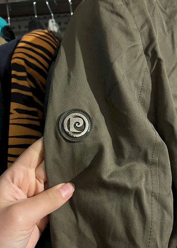 Kadın Haki Kamuflaj Kuşaklı Uzun Ceket - Görsel 6