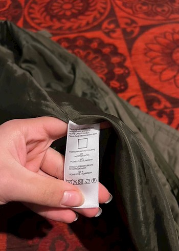 Kadın Haki Kamuflaj Kuşaklı Uzun Ceket - Görsel 5