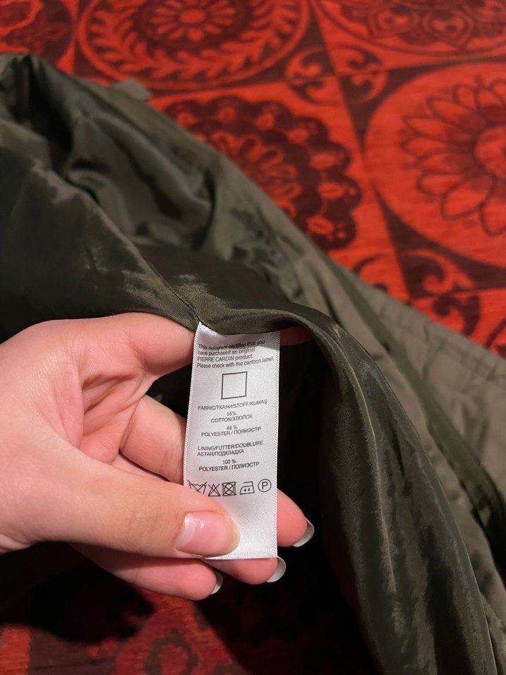 Kadın Haki Kamuflaj Kuşaklı Uzun Ceket - Görsel 5