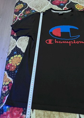 Champion Baskılı Siyah Erkek Tişört - Görsel 7