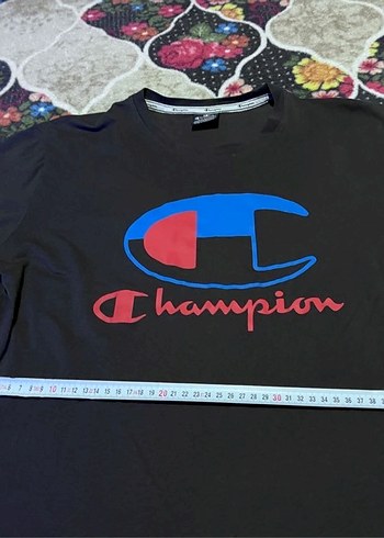 Champion Baskılı Siyah Erkek Tişört - Görsel 8