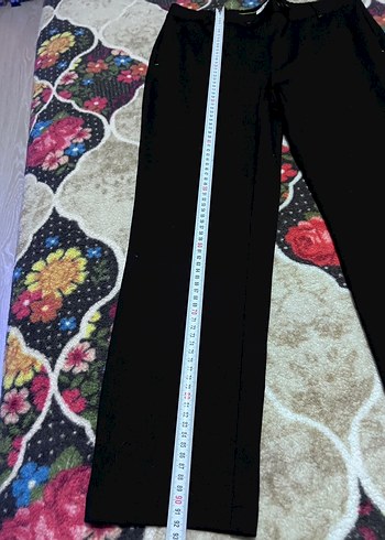 Siyah Kadın Regular Fit Kumaş Pantolon - Görsel 5