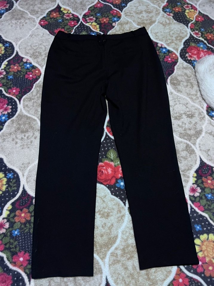 Siyah Kadın Regular Fit Kumaş Pantolon - Görsel 2