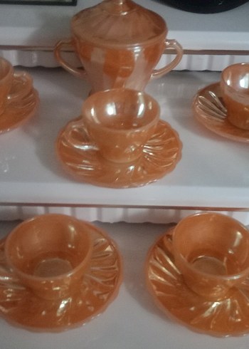 Pastel Bej Seramik Çay Fincanı Takımı - Görsel 3