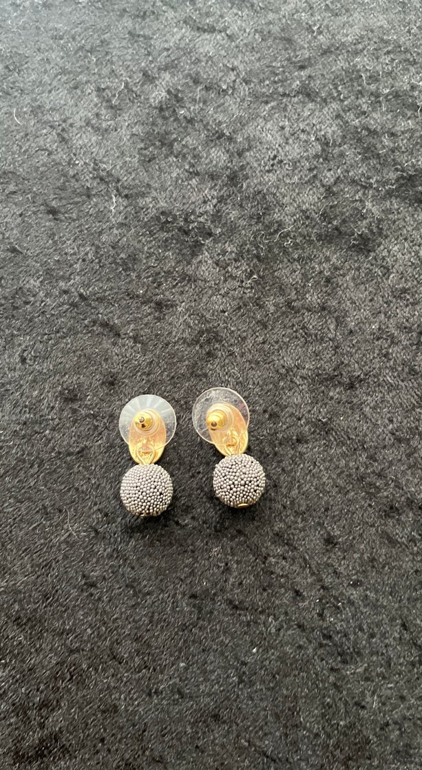 Çelik malzemeden, gold renkli küpe - Görsel 2