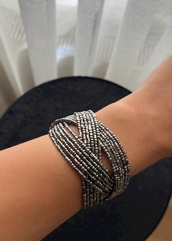 İşlemeli Boncuklu Kadın Bileklik - Görsel 4