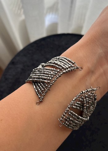 İşlemeli Boncuklu Kadın Bileklik - Görsel 6