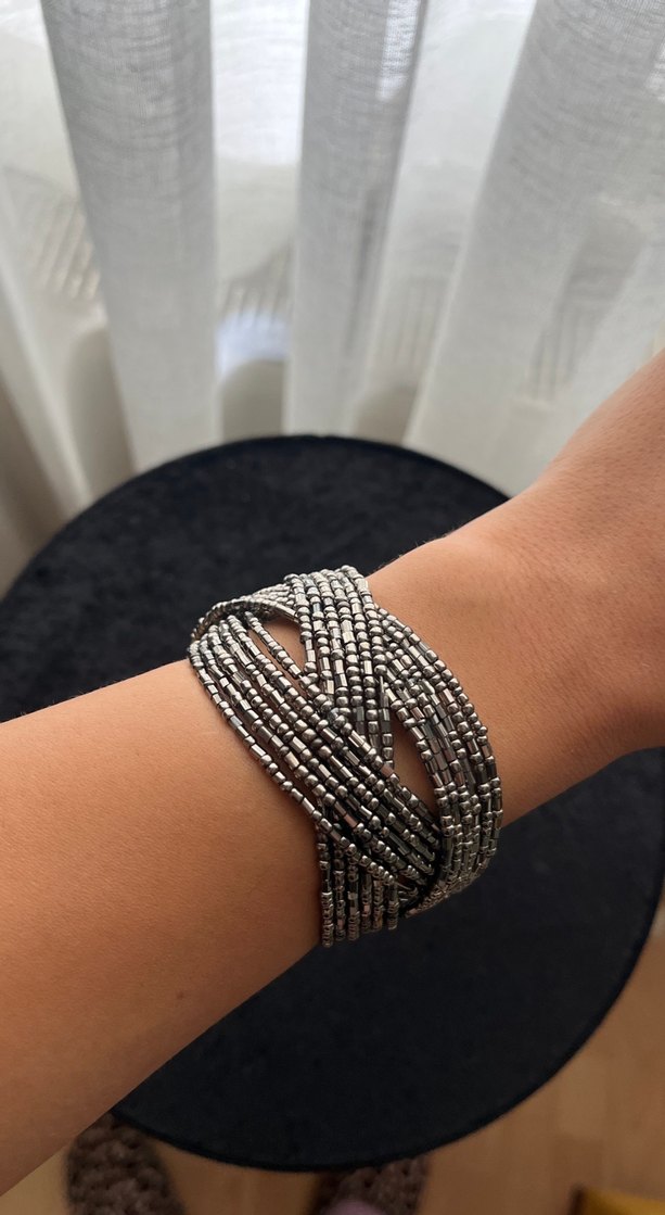 İşlemeli Boncuklu Kadın Bileklik - Görsel 4