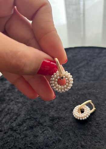Accessorize İnci İşlemeli Mini Halka Küpe