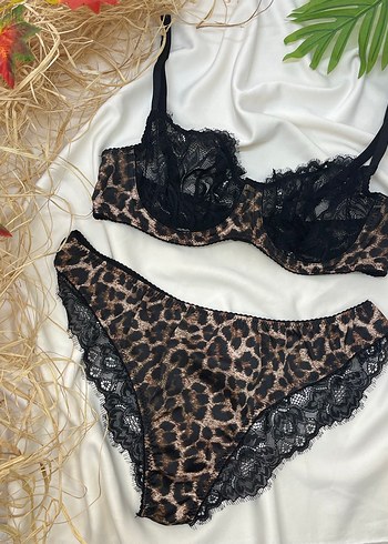 Leopar Desenli Bohem Sütyen Takımı - Görsel 3