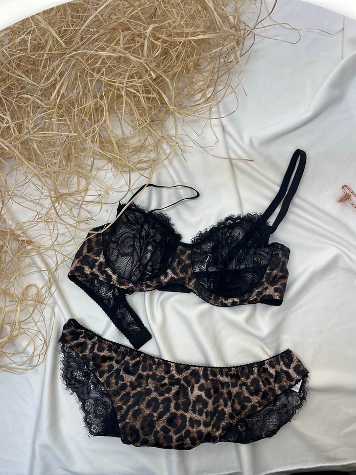 Leopar Desenli Bohem Sütyen Takımı - Görsel 2