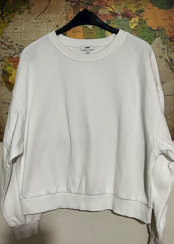 Mavi Beyaz Kadın Sweatshirt - Görsel 3