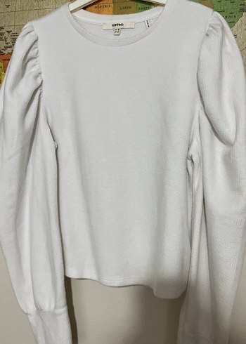 Koton Beyaz Kadın Pamuklu Sweatshirt - Görsel 3