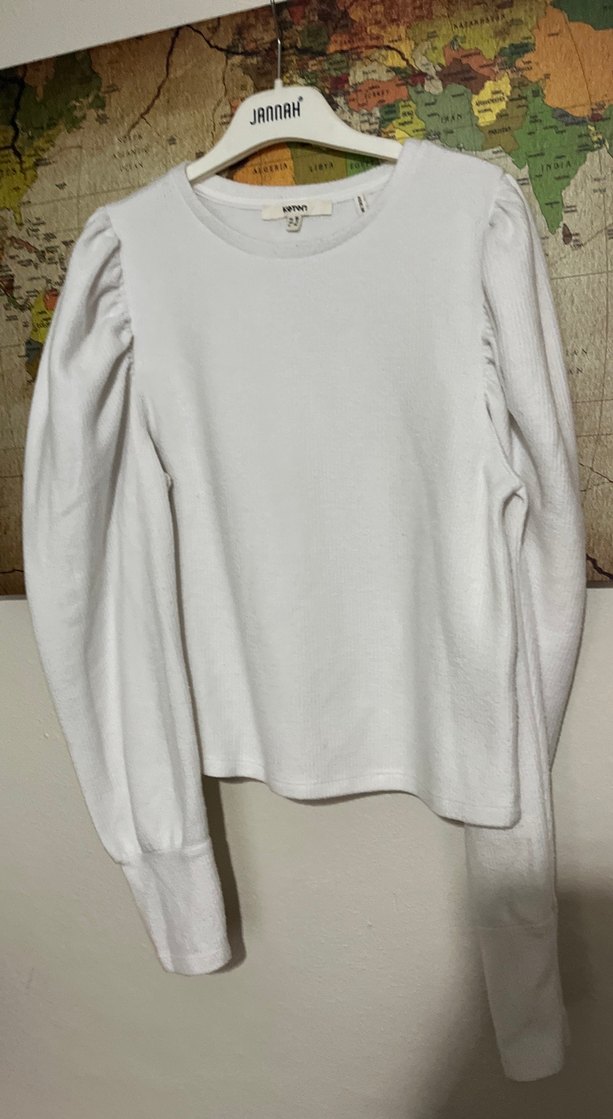 Koton Beyaz Kadın Pamuklu Sweatshirt - Görsel 2