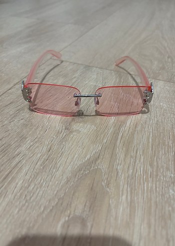 Şeffaf Pembe Minimalist Kadın Gözlüğü