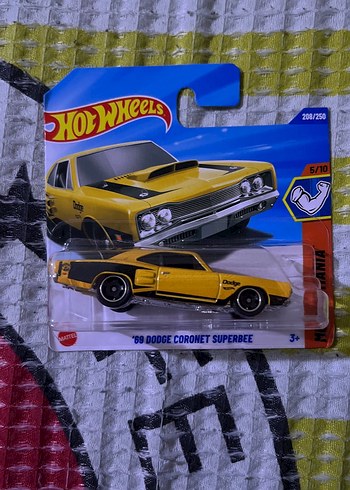 Hot Wheels '69 Dodge Coronet Superbee Sarı Oyuncak Araba