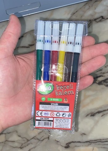6 Renkli Keçeli Kalem Seti - Görsel 2