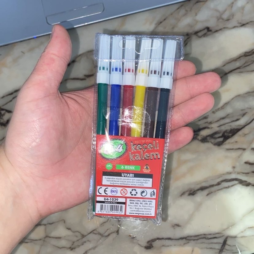 6 Renkli Keçeli Kalem Seti - Görsel 2