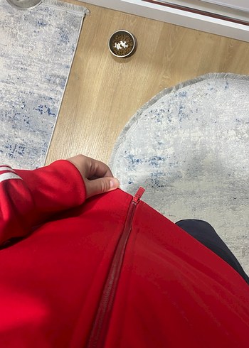 Kırmızı Fermuarlı Erkek Spor Ceket - Görsel 3