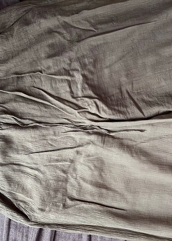 Zara Bej Kadın Keten Pilili Rahat Pantolon