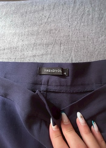 Trendyol & Milla Mavi Midi Kadın Kumaş Pantolon