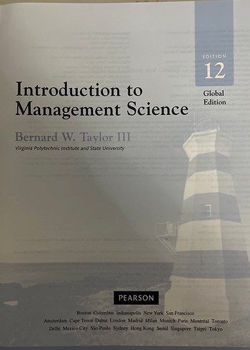  Introduction to Management Science - Bernard W. Taylor III