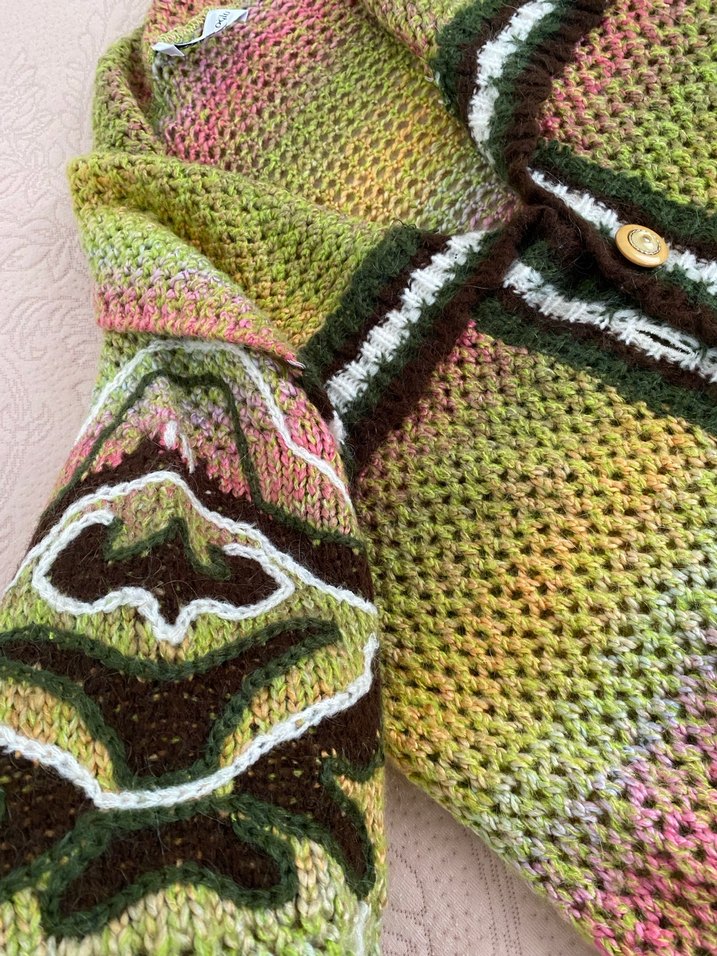 Kadın Çok Renkli Örgü Bohem Şal - Görsel 4