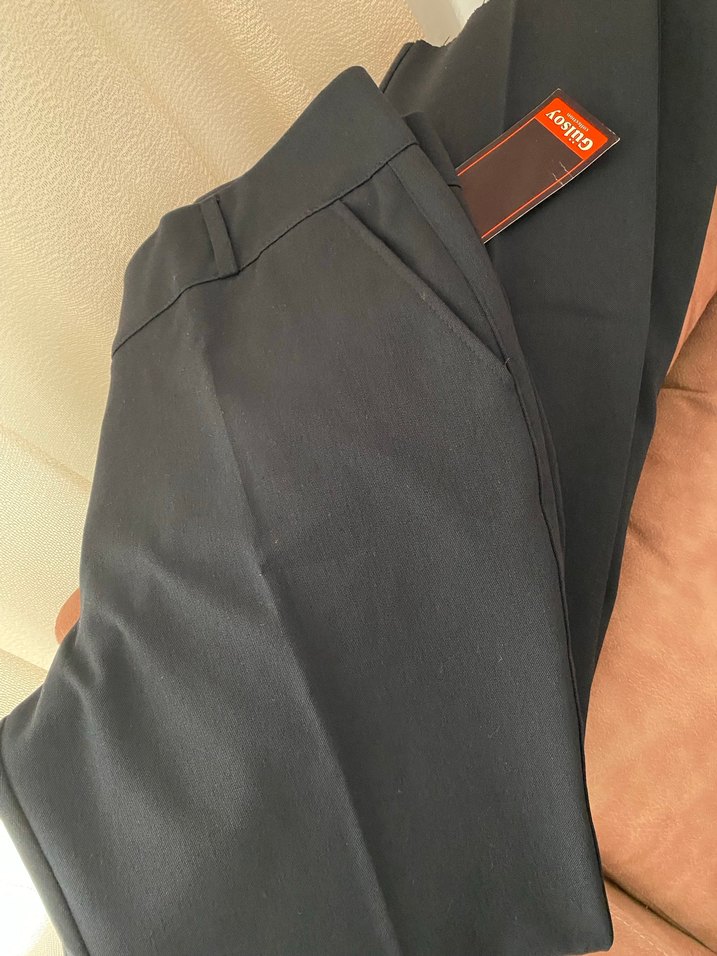 Lacivert Kadın Kumaş Pantolon - Görsel 3