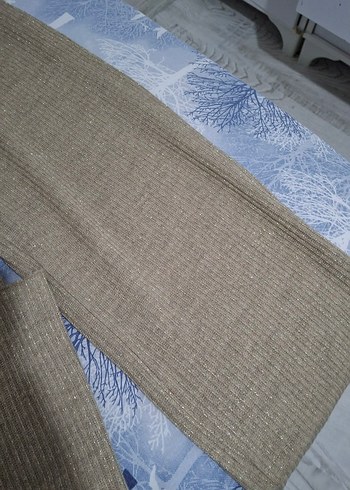 Simli pantolon, lastikli bel, bol kesim - Görsel 3