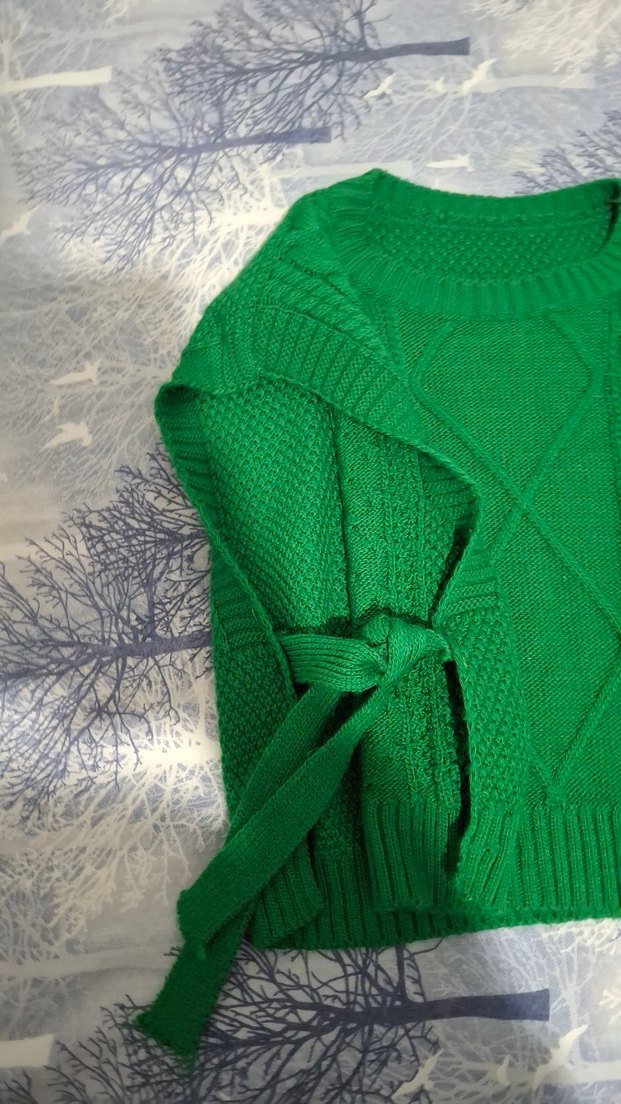 Yeşil Örgü Kolsuz Balıkçı Yaka Süveter - Görsel 3