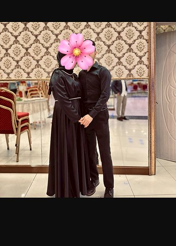 Abiye Siyah saten abiye