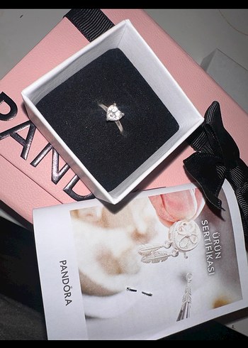 Pandora Kalp tektaş gümüş yüzük