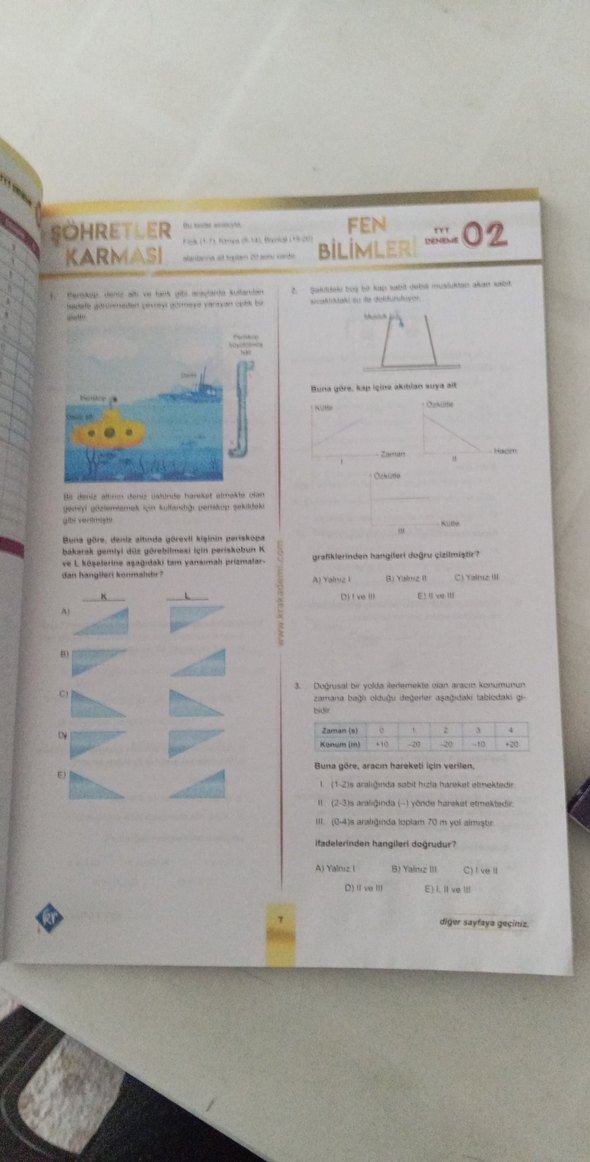 TYT fen /tyt matematik /tyt problem denemeleri sıfırdır. - Görsel 4
