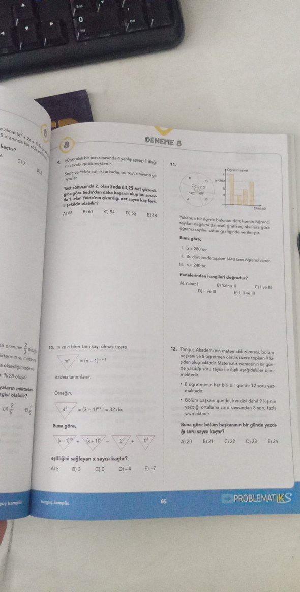 TYT fen /tyt matematik /tyt problem denemeleri sıfırdır. - Görsel 2