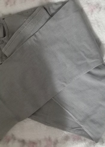 kadın bol paça yüksek bel kot pantolon - Görsel 5