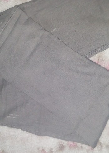 kadın bol paça yüksek bel kot pantolon - Görsel 6