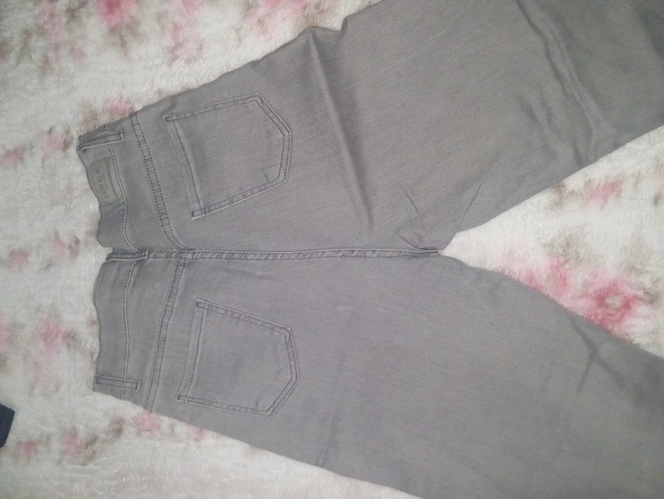 kadın bol paça yüksek bel kot pantolon - Görsel 2