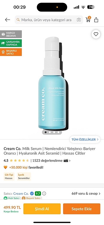 Cream co serum