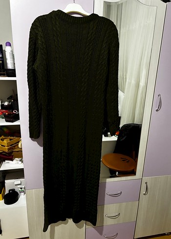 Siyah Uzun Örme Kadın Elbise - Görsel 2