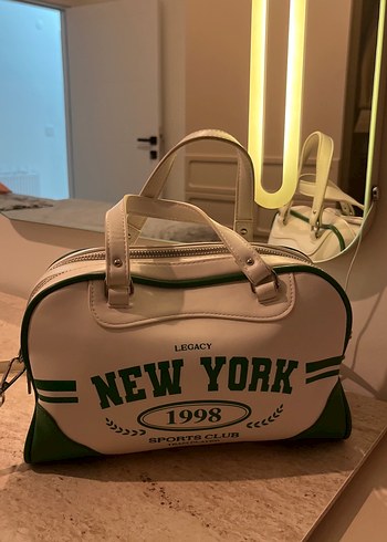 Yeşil Vintage Deri Kadın Çantası