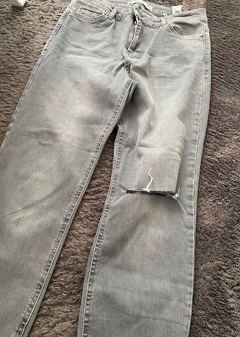 Koton Gri Rahat Kesim Kadın Denim Pantolon