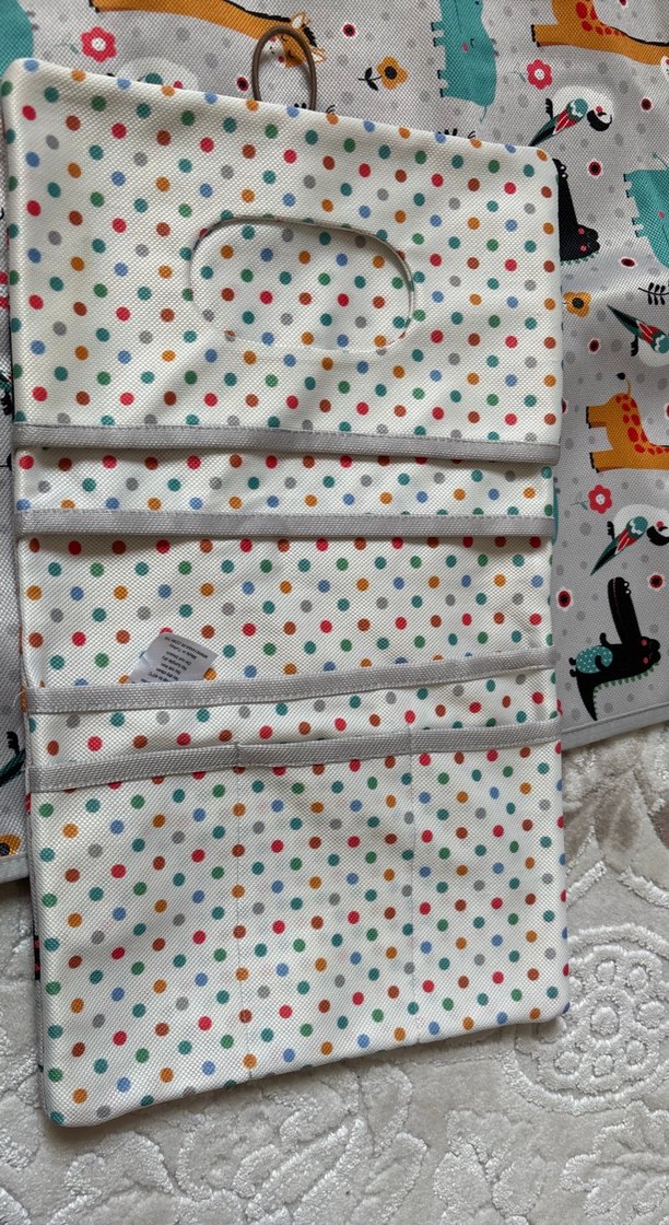 Gri Desenli Çocuk alt açma ve bez kutusu - Görsel 3