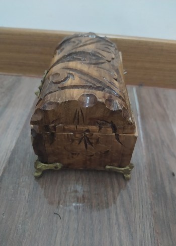  Beden kahverengi Renk Koyu Kahverengi Oyma Ahşap Sandık